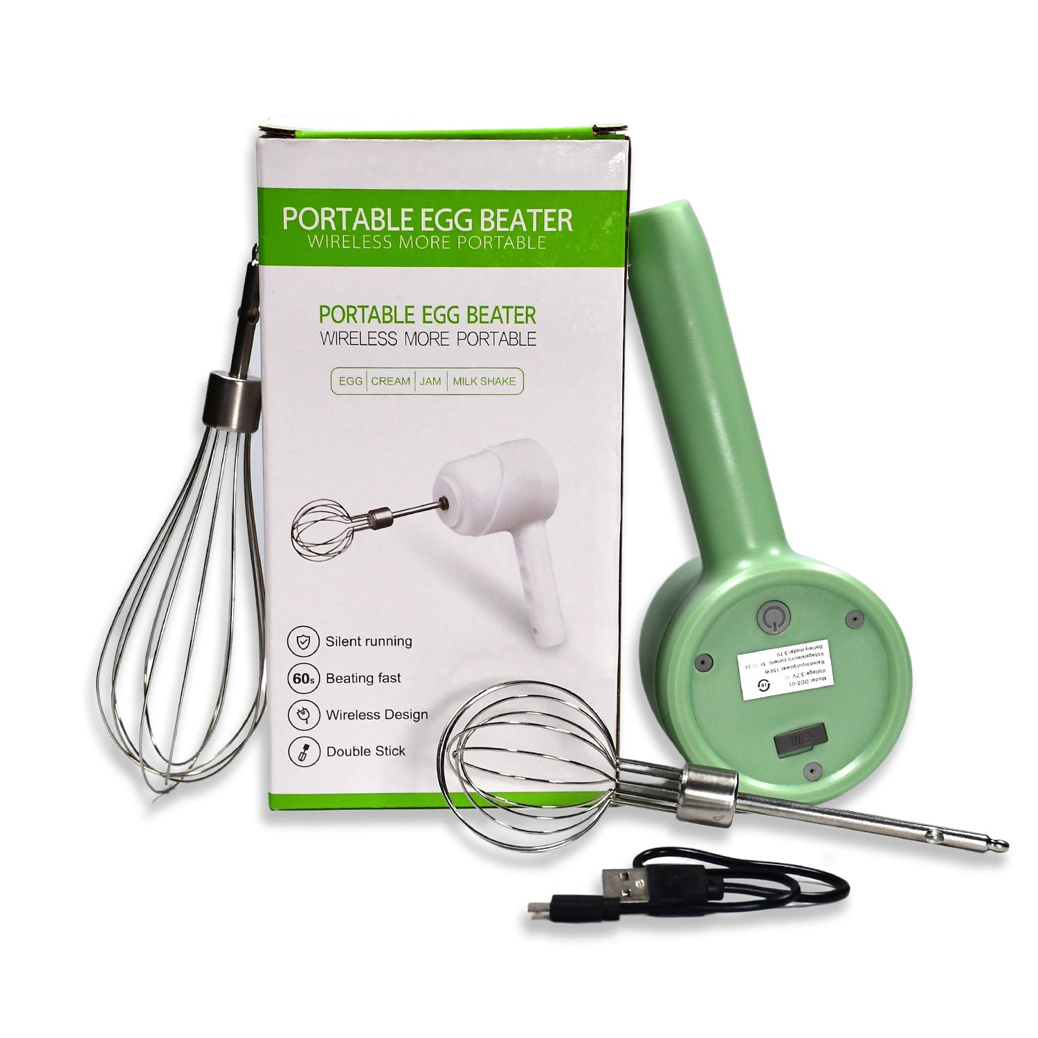 2813 Wireless Hand Mixer, Charging Handheld 2pc portable Whisk Mini High Power Beater Baking Hand Held Mixer, Portable Kitchen Blender. DeoDap 2813 Wireless Hand Mixer, Charging Handheld 2pc portable Whisk Mini High Power Beater Baking Hand Held Mixer, Portable Kitchen Blender. DeoDap